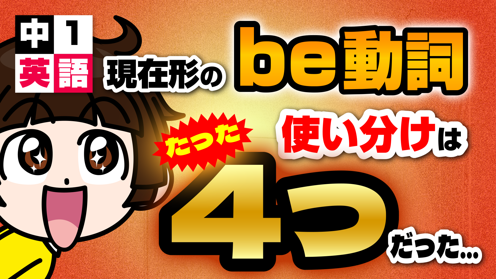 中1英文法 be動詞画像